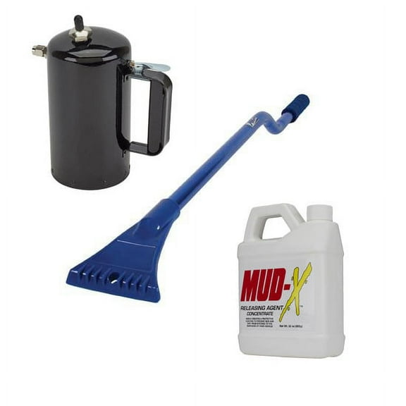 Mud-X Releasing Agent, Sprayer and AFCO Mud Scraper Kit