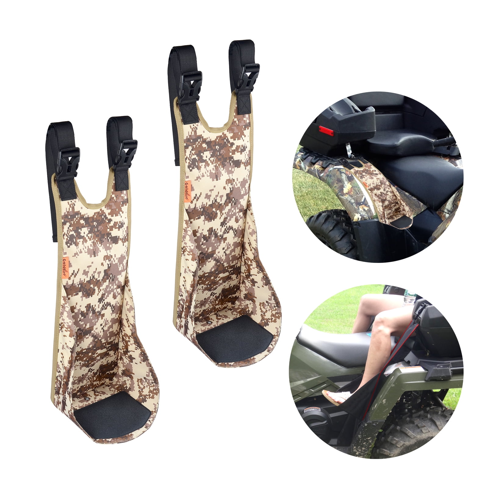 Mud proof pedal ATV Rear Passenger Foot Pegs Universal Adjustable ...