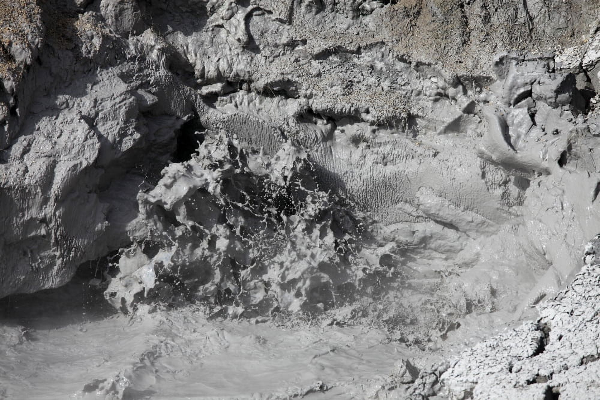 Mud volcano hot spring Yellowstone National Park Wyoming Canvas Art - Richard RoscoeStocktrek Images (18 x 12)
