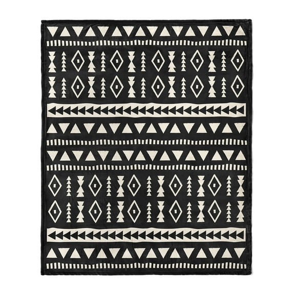 African American Expressions Warm Soft Throw Blankets, Mudcloth Blanket, Great Blankets Gifts for Birthday, Christmas - BLK-01