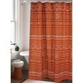 thumbnail image 1 of Mudcloth Fabric Shower Curtain, 72-Inch Ethnic African Inspired Big Arrow Boho Bathroom Shower Curtain Sets Mud Cloth Decor, Heavy Weighted & Waterproof (Rusty Red, 72 x 72), 1 of 6