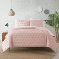thumbnail image 1 of Mudd Eyelash 2 Piece Twin Microfiber Quilt Set, Blush, 1 of 5