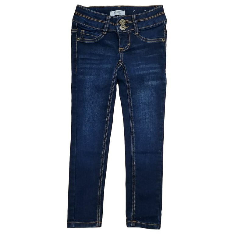 Mudd Girls Dark Navy Blue Denim Flex Stretch Cute Comfy Jeans Jeggings  Pants 6