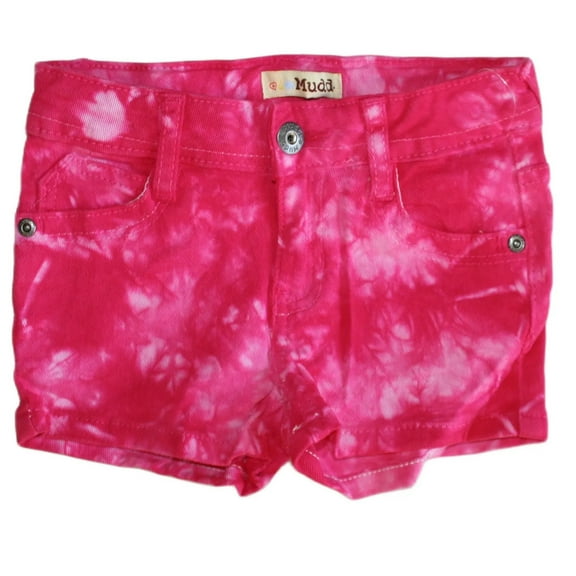 Mudd Little Girl's Pink Tie-Dye Shorts Size Medium (5)