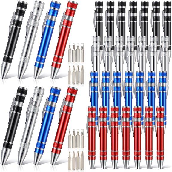 Mudder Pen Screwdriver Gifts Multitool Handy Tool 8 in 1 Magnetic Pocket Screwdriver Precision Function for Mini Gadgets(36 Pieces)