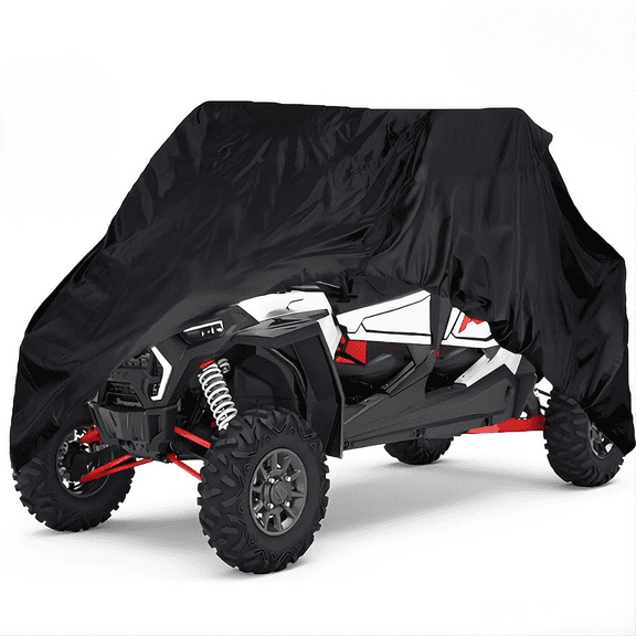 MudderSwag 4 Seater UTV Cover Waterproof 420D Oxford, Fits Polaris Ranger Crew RZR 4 General 4 Can-Am Defender Max, 157x65x77 in, Black
