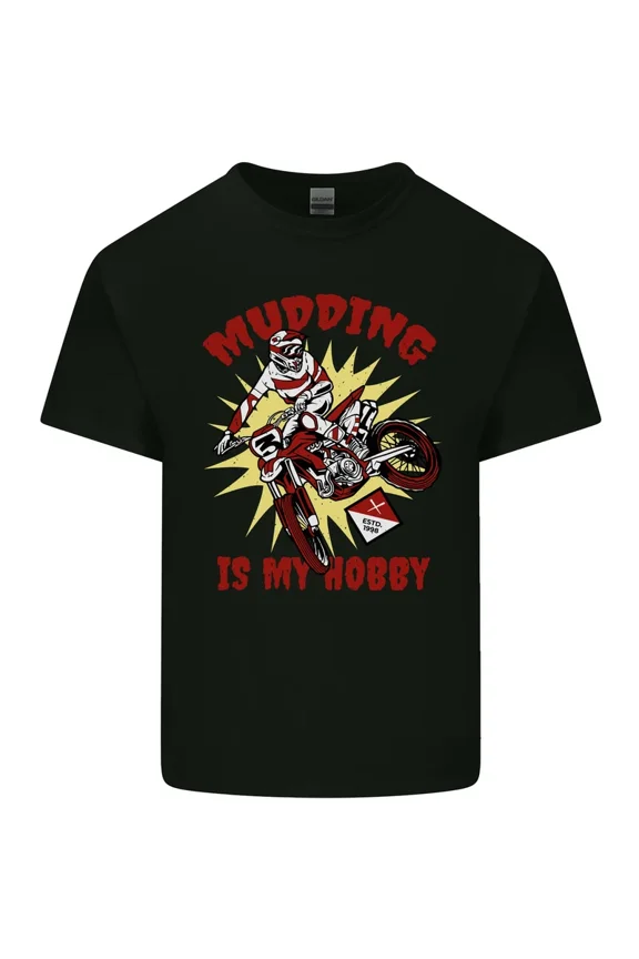 Mudding Hobby Motocross Bike Durable Artistic Print Everyday Top,for unisex up to 5XL