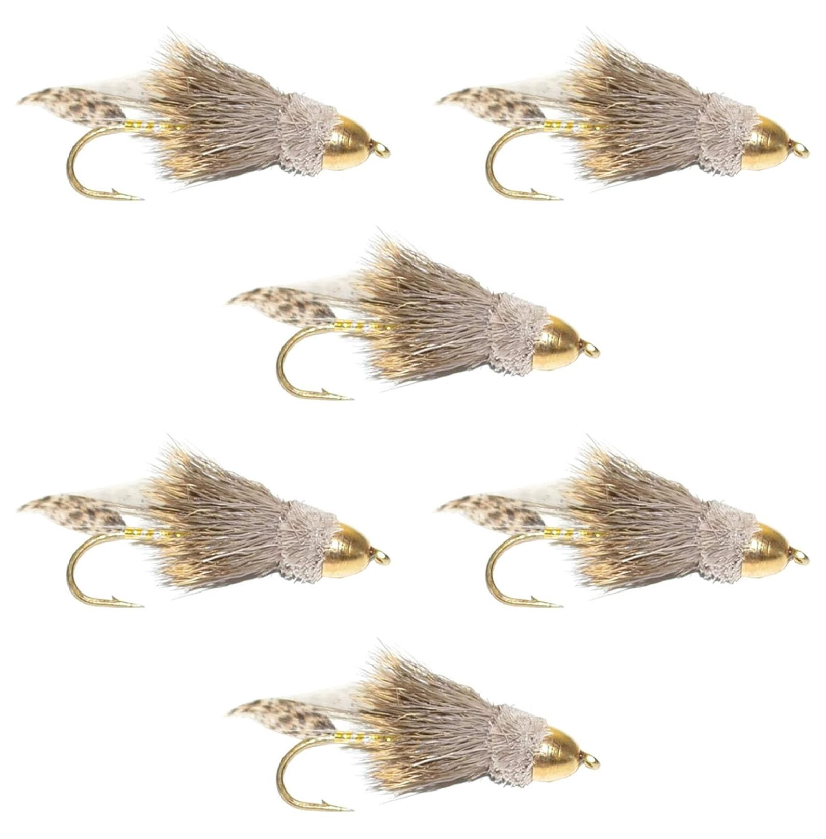 Tigofly Set 12 Esche Affondanti Minnow Fly Lure - 6 Colori Per Pesca Salmonidi E Trota