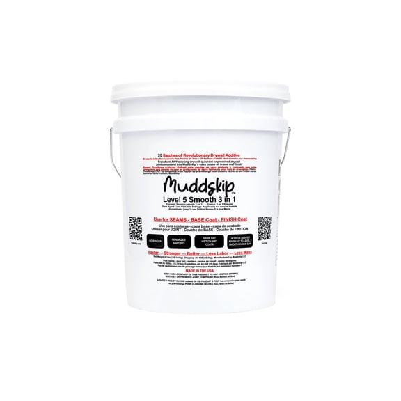 Muddskip Smooth Finish Drywall Bucket  Ideal for Level 4 & 5 Finish