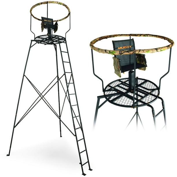 Muddy Liberty 16' Steel Hunting Tripod Stand, 300lb Support, Flex