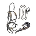 thumbnail image 1 of Muddy Ambush Safety Harness with Padded Waist Strap (Optifade Elevated II Camouflage) Bundle with Safety Harness Lineman's Rope (Black and Orange), and Tree Strap with Nylon Webbing (Black) (3 Items), 1 of 6