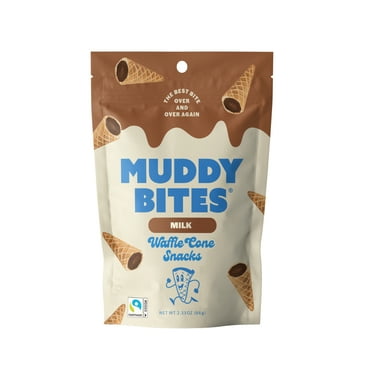 Muddy Bites Milk Chocolate Waffle Cone Snacks, 2.33 oz