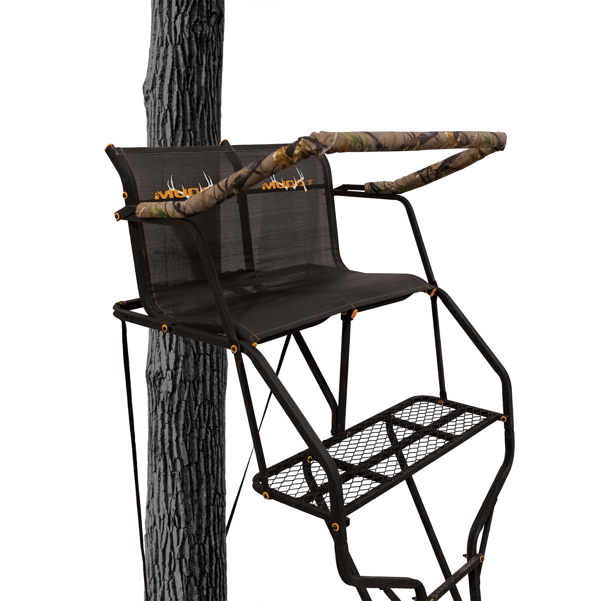 Muddy Double Droptine Hunting Ladderstand, 2 Person Climbing Tree Stand