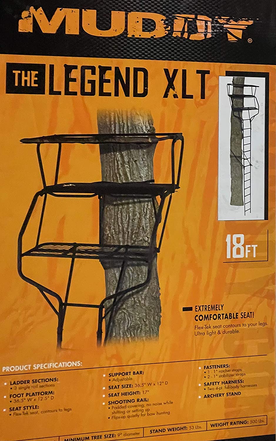 Muddy Partner 17Foot Tall Adjustable 2Person Hunting Deer Ladder Tree