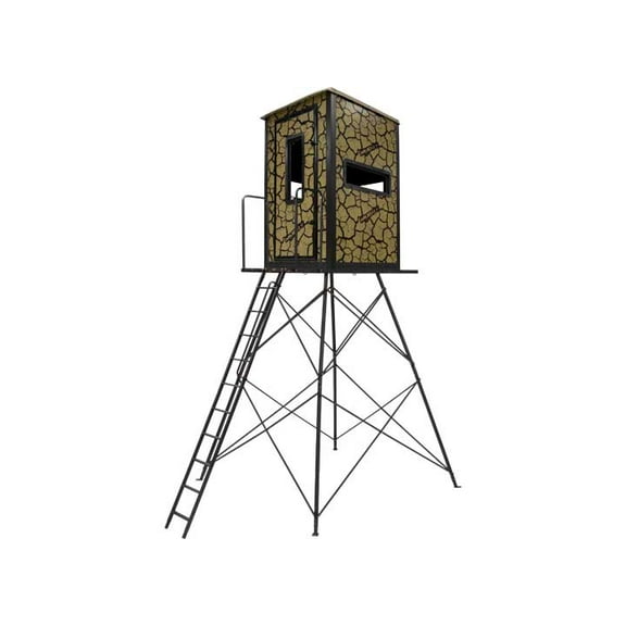 Muddy MUD-BBBST1000-10C Gunner Box Blind Steel Wall Constuction Cracked Mud Camo