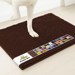 Muddy Mat® | Super Water Absorbent Door Mat Indoor, Microfiber Quick Dry Chenille Entryway Rug, Slip Resistant Front Door Mat, Indoor Mats for Entryway, Machine Washable Pet Rug, Brown 30"x19"