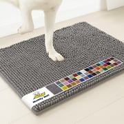 Muddy Mat  | Super Water Absorbent Door Mat Indoor, Microfiber Quick Dry Chenille Entryway Rug, Slip Resistant Front Door Mat, Indoor Mats for Entryway, Machine Washable Pet Rug, Grey 28x18