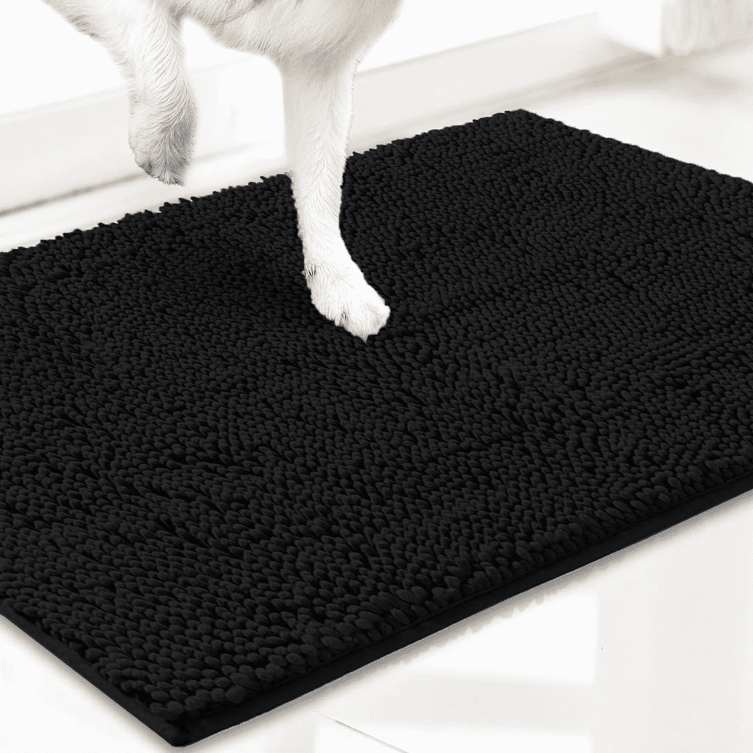 Black Kitchen Sink Mat Clean& Dry Countertops Soft Microfiber Nonslip Rubber  Pet Grooming Dog Bath Counter Surface Protector 