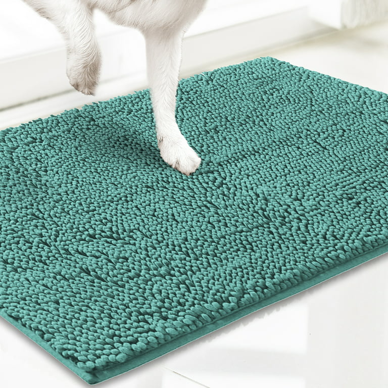Washable Red Doormat Anti Slip Shaggy Eco Friendly Dirt Catcher Laundry  Room Mat