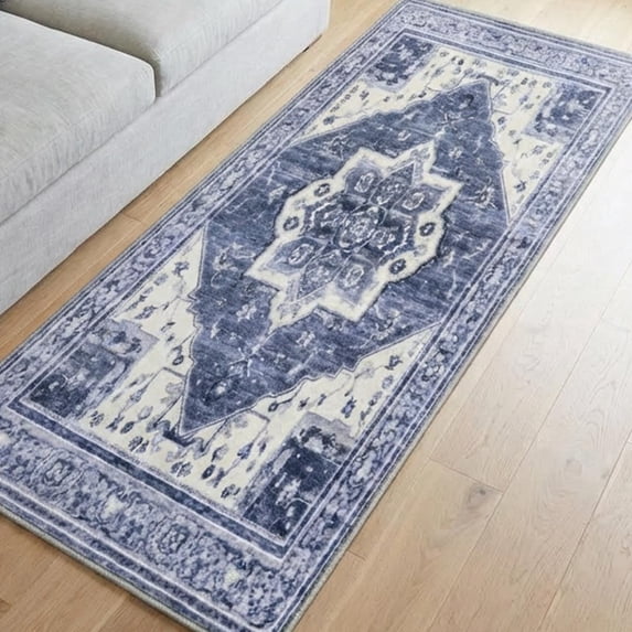 Muddy Mat® Admiral 3ft x 7ft Washable Area Rugs for Living Room, Bedroom & Dining Room – Modern Soft Low Pile Non Slip Carpet – Pet Friendly Waterproof Foldable Rugs for Home
