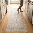 thumbnail image 1 of Muddy Mat® Champagne 2ft x 7ft Washable Area Rugs for Living Room, Bedroom & Dining Room – Modern Soft Low Pile Non Slip Carpet – Pet Friendly Waterproof Foldable Rugs for Home, 1 of 1
