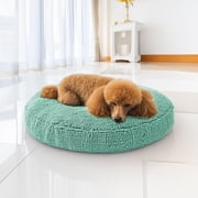 Muddy Mat® Cloud K-9 Bed for Dogs & Cats, Soft & Relaxing Donut Dog Bed, Chenille Material, Removable Cover, Washable & Dryer Safe–Seafoam Green Small(25'x25')