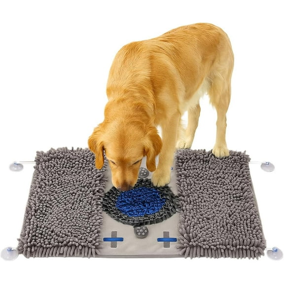 Muddy Mat® Double Chenille & Fleece Snuffle Mat for Dogs – 19x30" Interactive Snuffle Mat for Dogs Large Breed – Slow Feeding Mat for Training, Foraging & Stress Relief