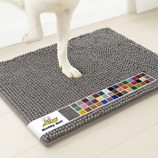 Muddy Mat® | Super Water Absorbent Door Mat Indoor, Microfiber Quick Dry Chenille Entryway Rug, Slip Resistant Front Door Mat, Indoor Mats for Entryway, Machine Washable Pet Rug, Grey 30"x19"