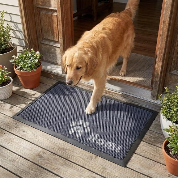 Muddy Mat® Meshy Mat™ Door Mat Heavy-Duty Quick-Dry Floor Mat, Sand & Dirt Trapper for Indoor & Outdoor, Ideal for Entrance, Mudrooms,Patios & Garages,Low-Profile,Non-Slip,Washable– Paw 16"x24"x0.4"