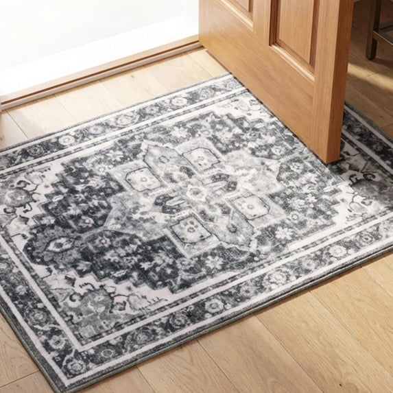 Muddy Mat® Onyx 2ft x 3ft Washable Area Rugs for Living Room, Bedroom & Dining Room – Modern Soft Low Pile Non Slip Carpet – Pet Friendly Waterproof Foldable Rugs for Home