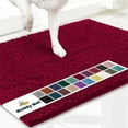thumbnail image 1 of Muddy Mat® | Super Absorbent Door Mat Indoor, Microfiber Quick Dry Chenille Entryway Rug, Non-Slip Front Door Mat, Indoor Mats for Entryway, Machine Washable Pet Rug, Maroon 24"x36", 1 of 6