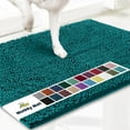 thumbnail image 1 of Muddy Mat® | Super Absorbent Door Mat Indoor, Microfiber Quick Dry Chenille Entryway Rug, Non-Slip Front Door Mat, Indoor Mats for Entryway, Machine Washable Pet Rug, Teal 19"x30", 1 of 6