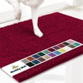 thumbnail image 1 of Muddy Mat® Original Dog Door Mat for Muddy Paws, Super Absorbent Microfiber, Non-Slip Washable Pet Rug, Quick Dry Chenille Entryway Carpet, Machine Washable Indoor Outdoor mat, Maroon 19"x30", 1 of 6
