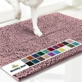 thumbnail image 1 of Muddy Mat® | Super Absorbent Door Mat Indoor, Microfiber Quick Dry Chenille Entryway Rug, Non-Slip Front Door Mat, Indoor Mats for Entryway, Machine Washable Pet Rug, Pink 24"x60", 1 of 6