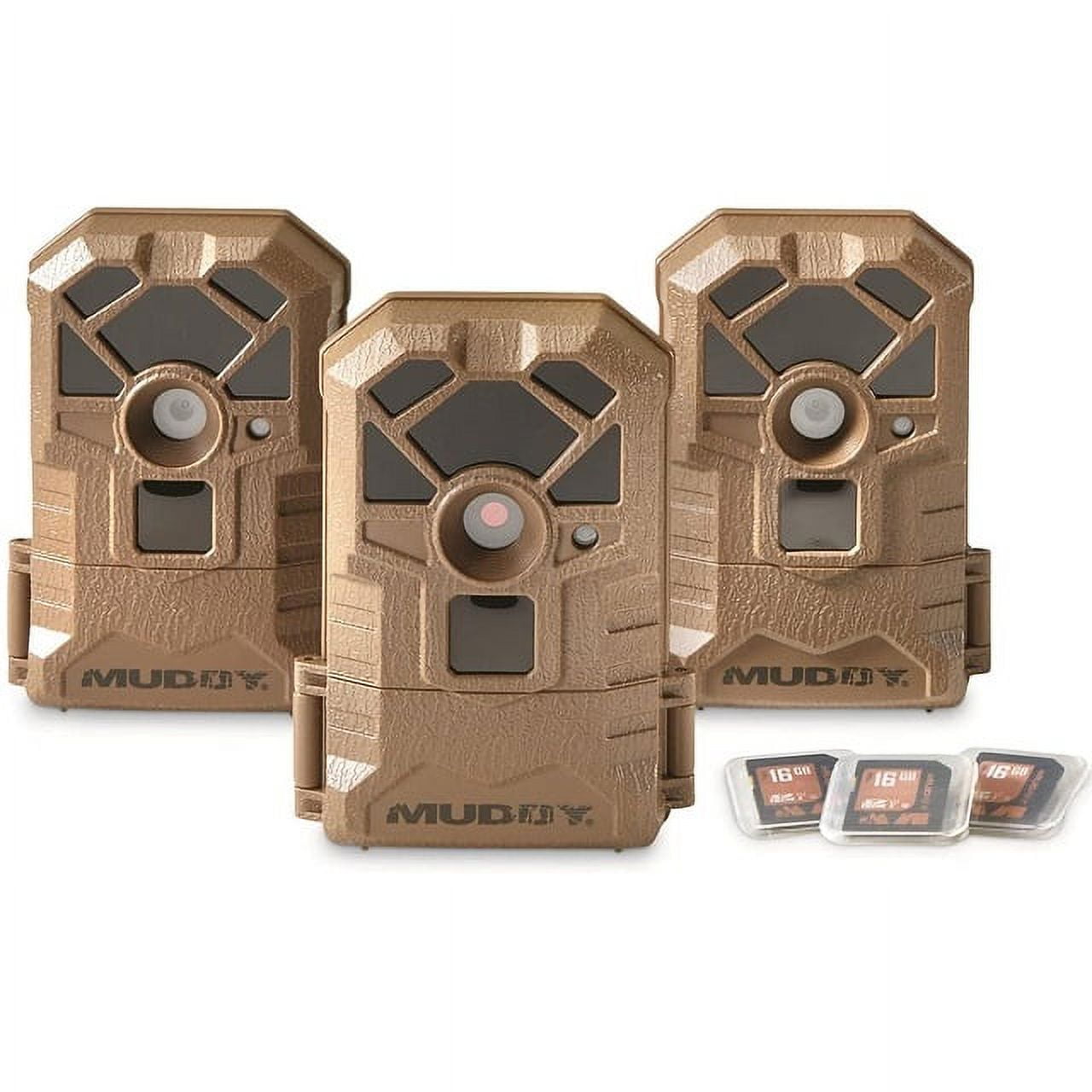Muddy Outdoors 12MP MTC100 Hunting Trail Cameras with Infrared LEDs (3