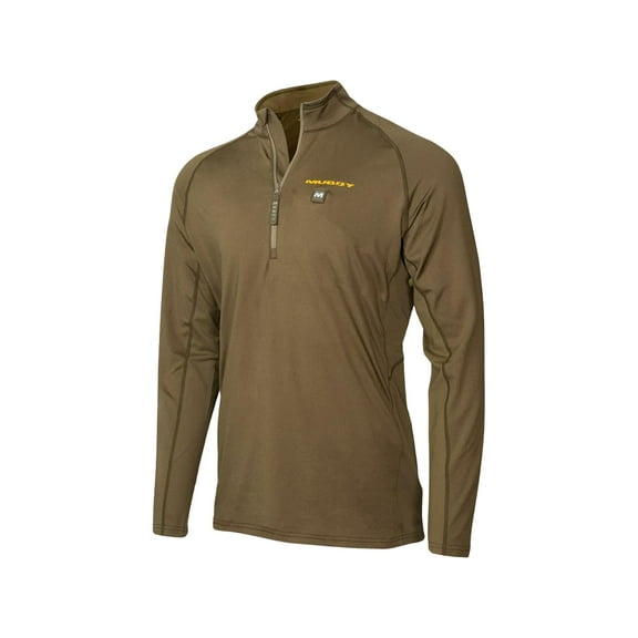 Muddy Outdoors Men's Nucleus Heated Base Layer Shirt Brown Clay Medium