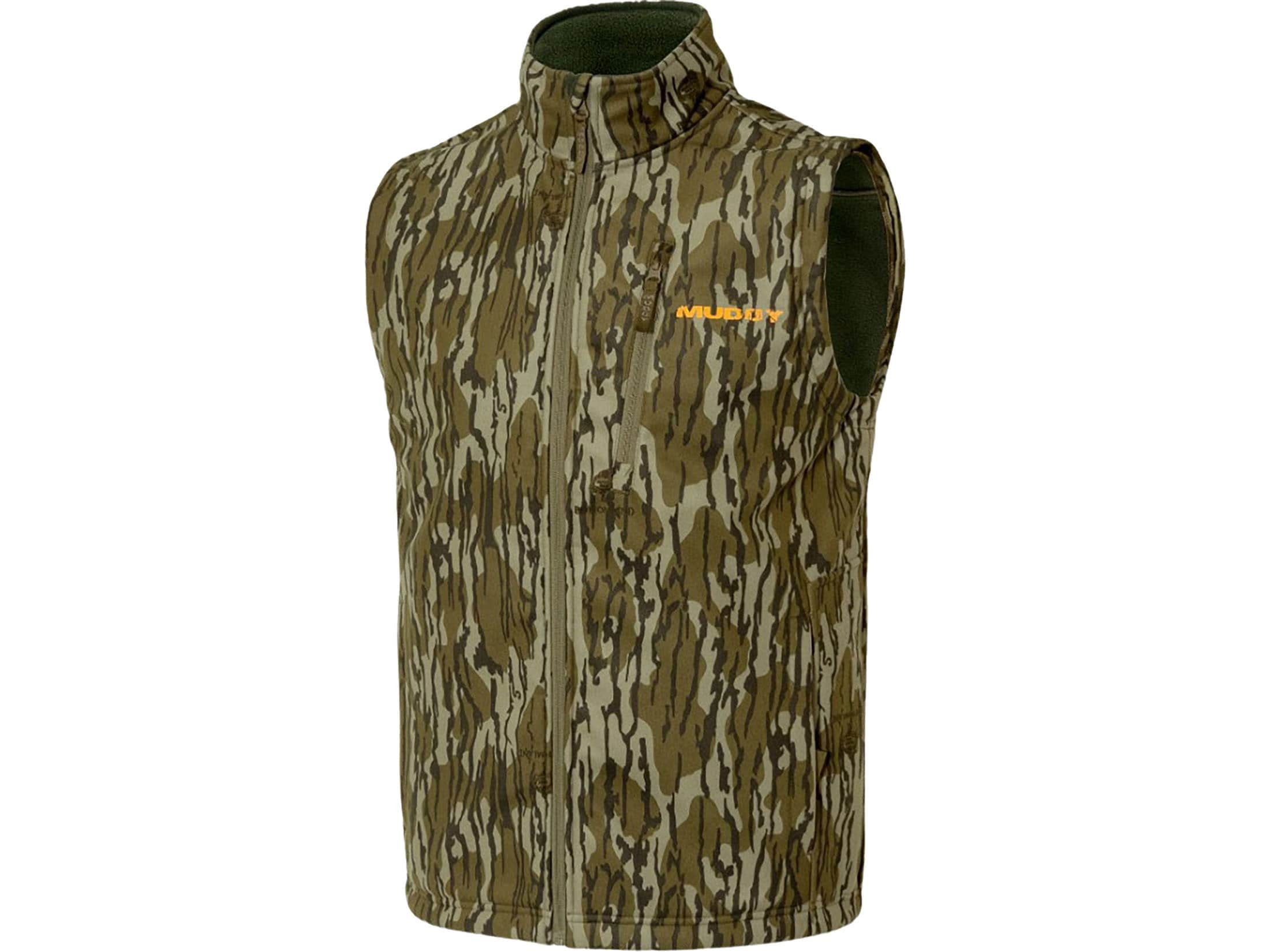 Muddy Outdoors Men's TRX Softshell Vest Mossy Oak Bottomland 3XL