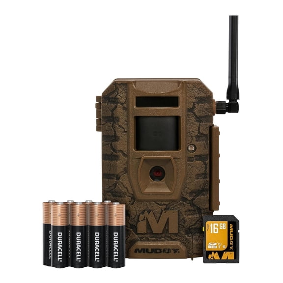 Muddy Outdoors Mitigator 3.0 Combo Cellular Trail Camera with Batteries, Memory Card and Card Reader (11 Items)