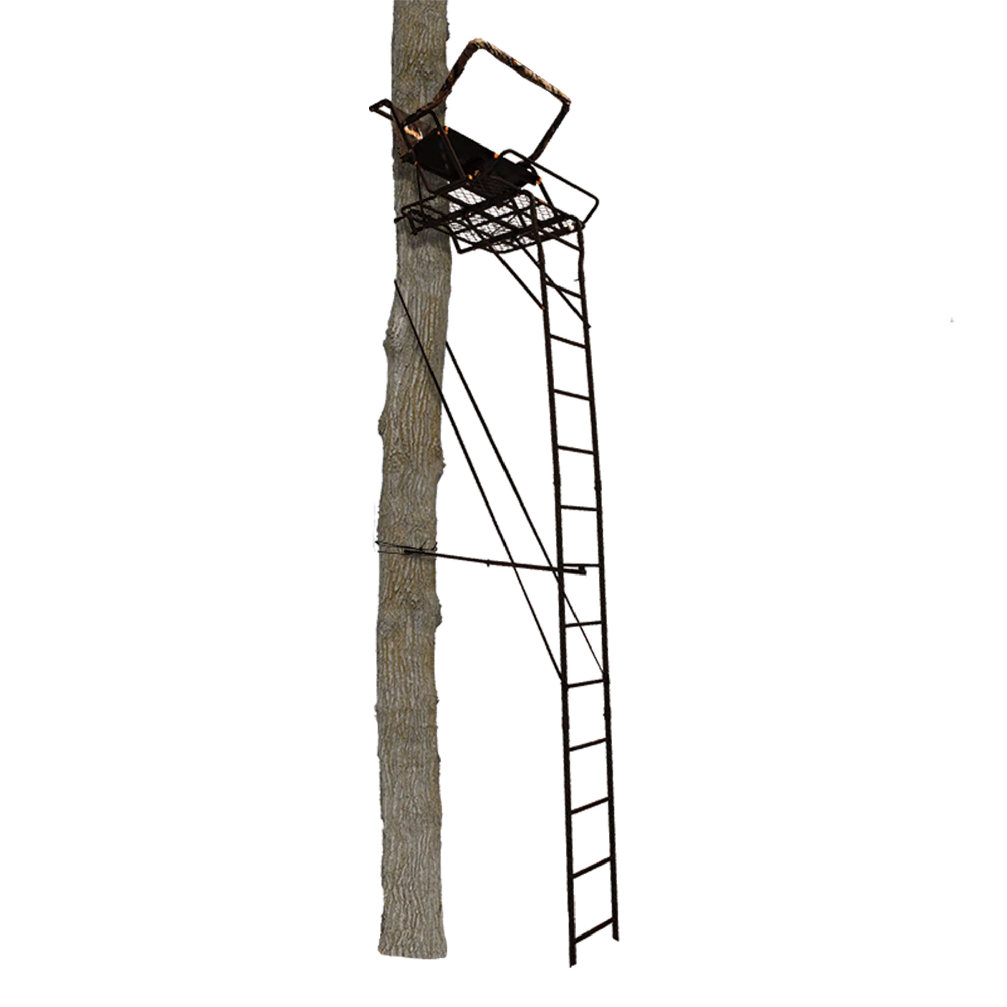 Muddy Huntsman Deluxe 17ft 1 Person Hunting Deer Ladder Tree Stand