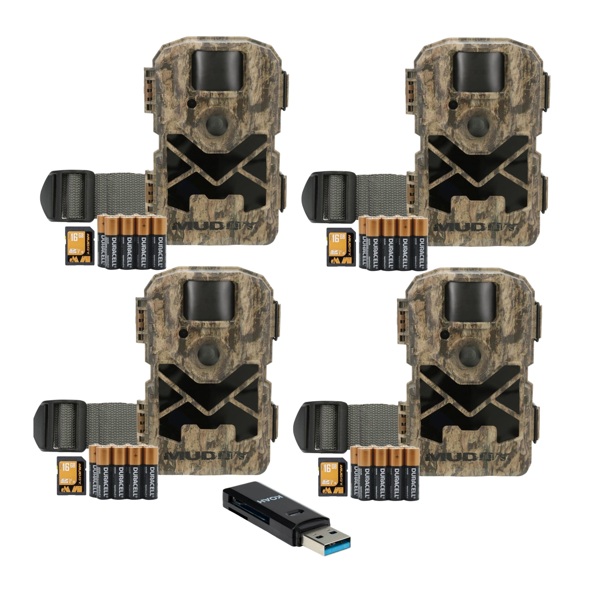 Muddy Pro Cam 28 Trail Camera Combo with Batteries, SD Card, and Card Reader (45 Items)