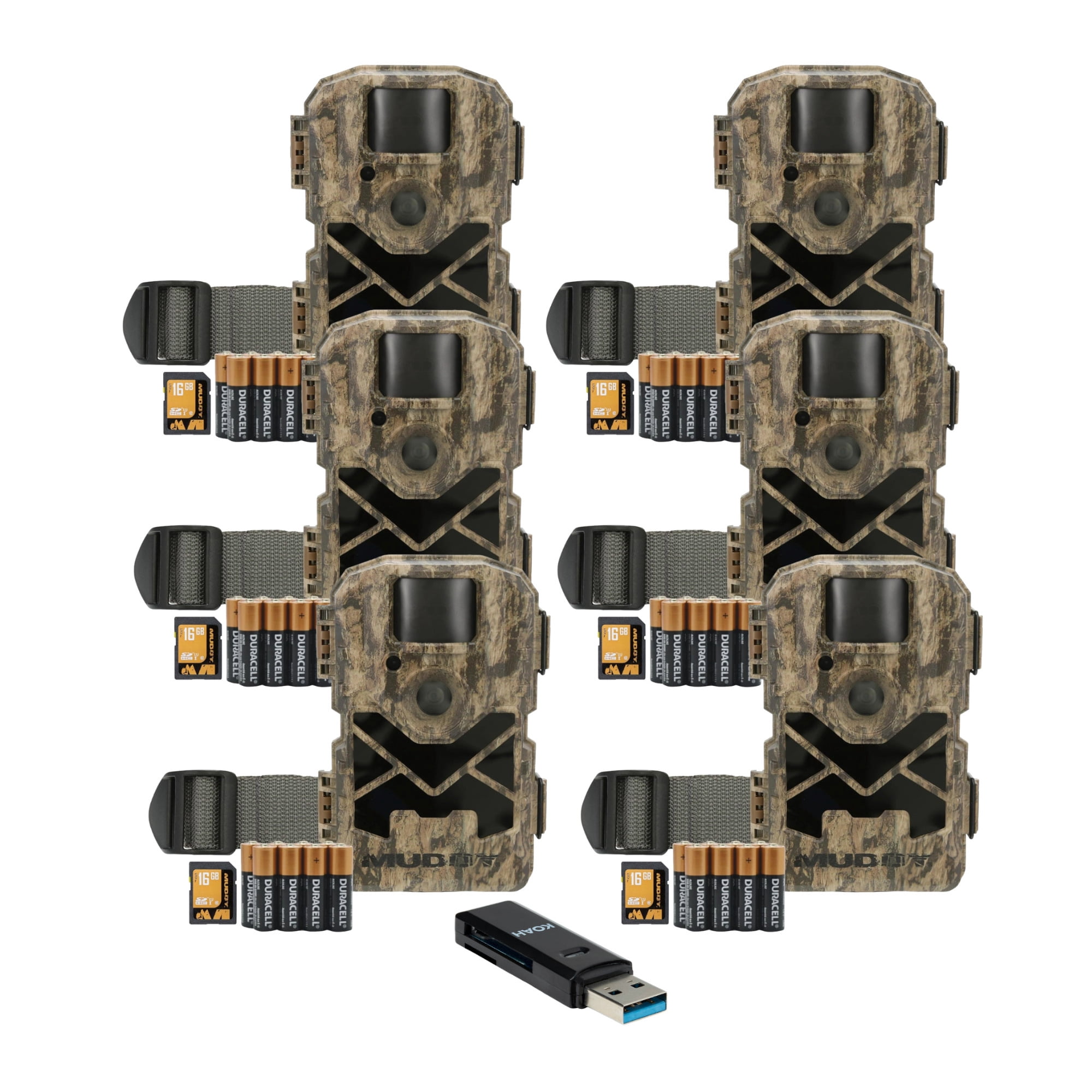 Muddy Pro Cam 28 Trail Camera Combo with Batteries, SD Card, and Card Reader (69 Items)