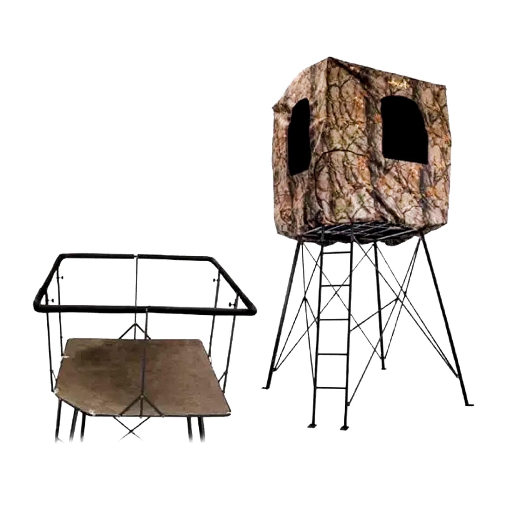 Muddy 12' Quad Pod Hunting Blind, Hunting Gear Deer Blind w/Windows, Camo