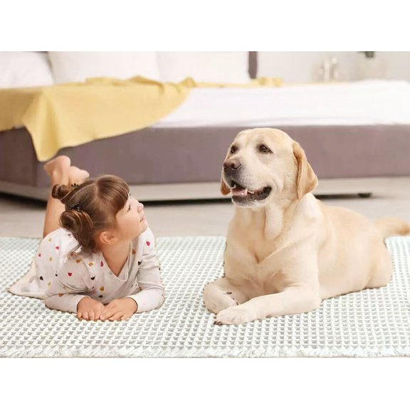 Muddy Rug, Boho Bathroom Decor Rug with Tassels: Waffle Weave Bath Mat, Ultra-Soft, Non-Slip, Super Absorbent & Quick Dry for Bathroom Floor, Machine Washable, 17"x24", Off-White