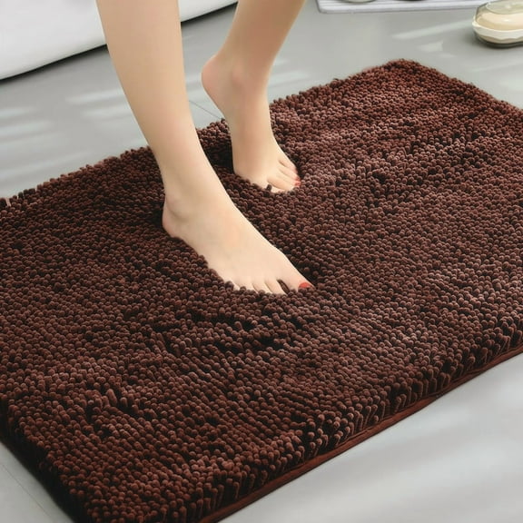 Muddy Cat Rug - Super Absorbent Microfiber Mat for Mucky Paws & Wet Shoes | Non-Slip, Machine Washable Pet Rug | Quick Dry Chenille Entryway Mat for Indoor Outdoor(Seen on TV)Coffee Brown,24"X16".