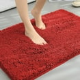 thumbnail image 1 of Mucky Rug, Seen on TV – Super Absorbent Microfiber Dog Door Mat for Mucky Paws, Non-Slip Washable Pet Rug, Quick Dry Chenille Entryway Carpet, Machine Washable Indoor Mat, Bright Red 19"x40", 1 of 6