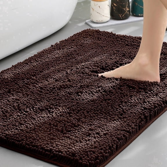 Gdledy Jankles for Mucky Paws Super Absorbent Microfiber Dog Door Mat, Quick Dry Non-Slip Washable Chenille Rug Entryway Carpet,16"x24",Dark Brown