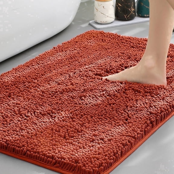 Gdledy Jankles for Mucky Paws Super Absorbent Microfiber Dog Door Mat, Quick Dry Non-Slip Washable Chenille Rug Entryway Carpet,20"x32",Rust Brown