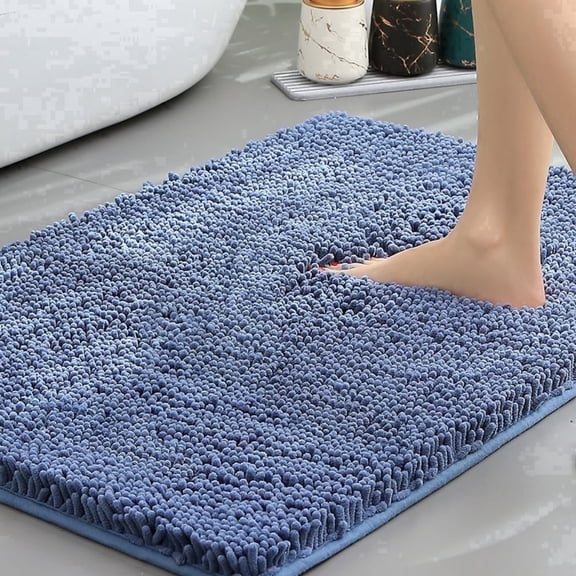 Gdledy Jankles for Mucky Paws Super Absorbent Microfiber Dog Door Mat, Quick Dry Non-Slip Washable Chenille Rug Entryway Carpet,20"x32",Mist Blue