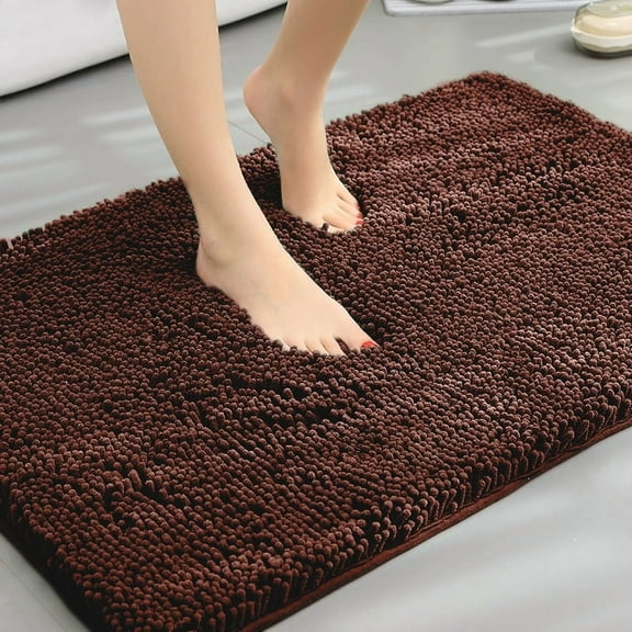 Mucky Cat Rug, Seen on TV – Super Absorbent Microfiber Dog Door Mat for Mucky Paws, Non-Slip Washable Pet Rug, Quick Dry Chenille Entryway Carpet, Machine Washable Indoor Mat, Coffee Brown 19"x30"