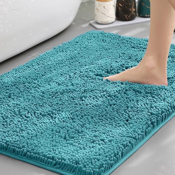 Gdledy Jankles for Mucky Paws Super Absorbent Microfiber Dog Door Mat, Quick Dry Non-Slip Washable Chenille Rug Entryway Carpet,16"x24",Slate Blue